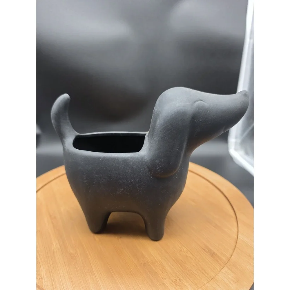 Target Bullseye‎ Ceramic Dachshund Wiener Dog Planter Succulent Planter